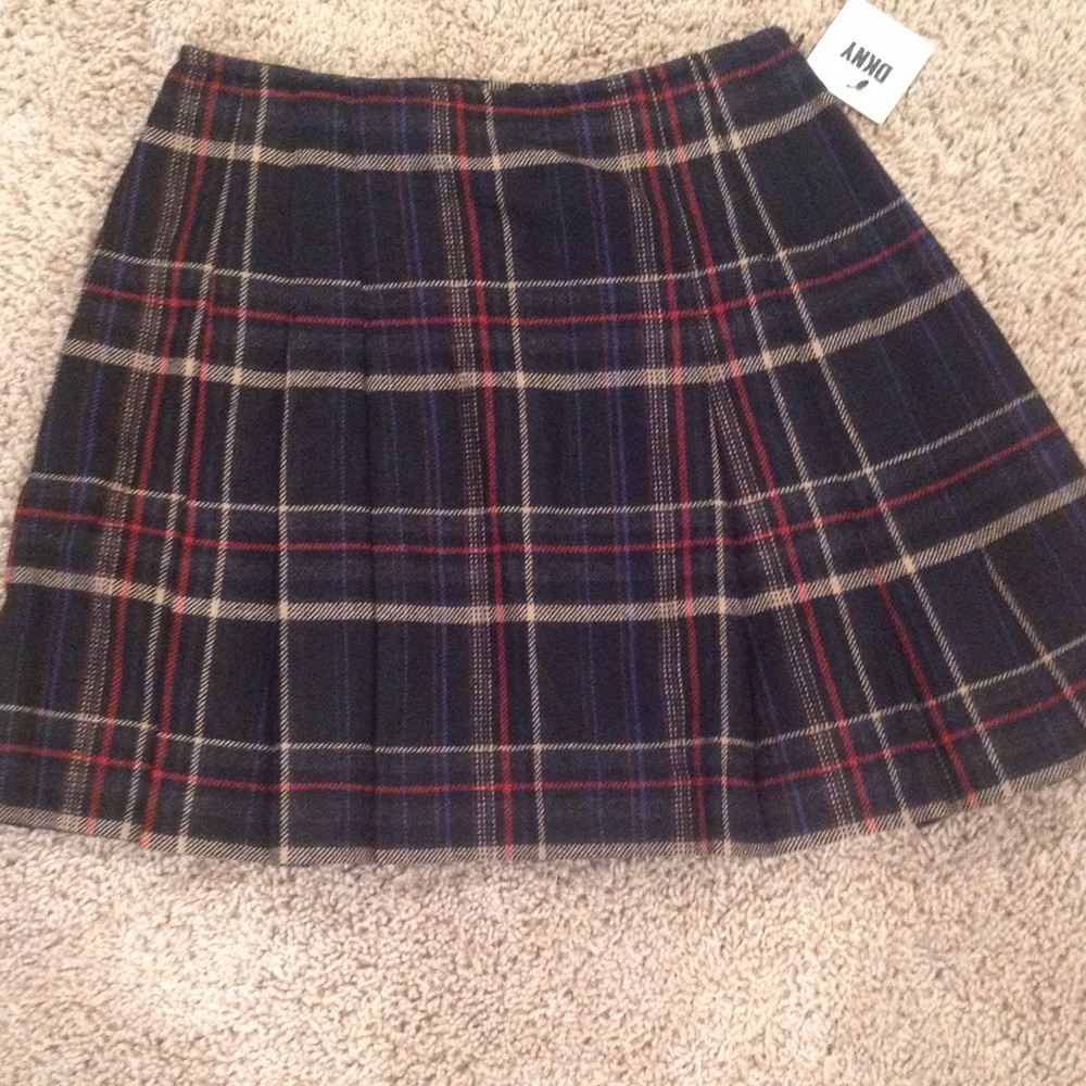 DKNY Plaid Skirt - Black, Red, Gray